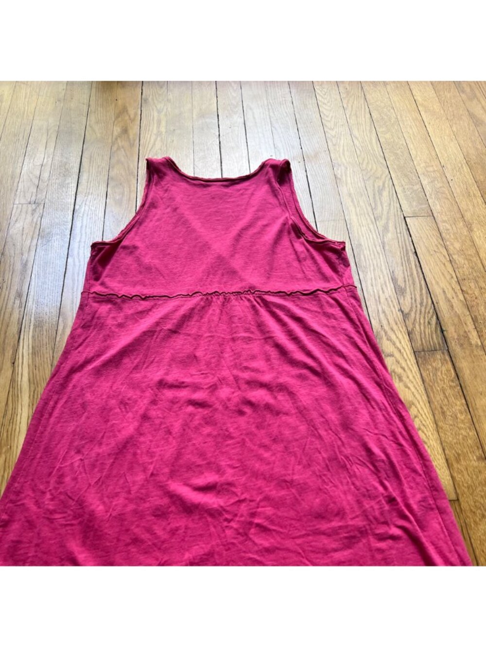 Lucy Size L Hot Pink Sleeveless Surplice V-Neck Pullover Tank Dress - Picture 13 of 13